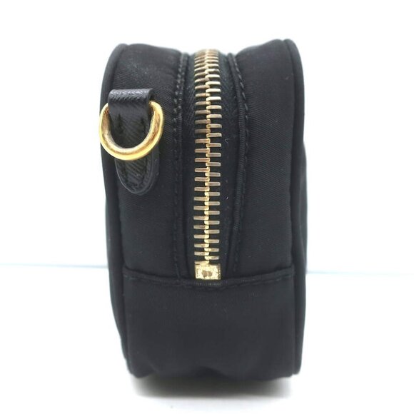Prada Tessuto Mini Camera Crossbody Bag Black Nylon & Saffiano Leather Clutch - Picture 6 of 15